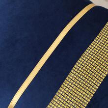 1入組水鑽條紋圖案靠墊套不附帶海軍藍滌綸抱枕適用於客廳 - 藏蓝色 - 查看 5