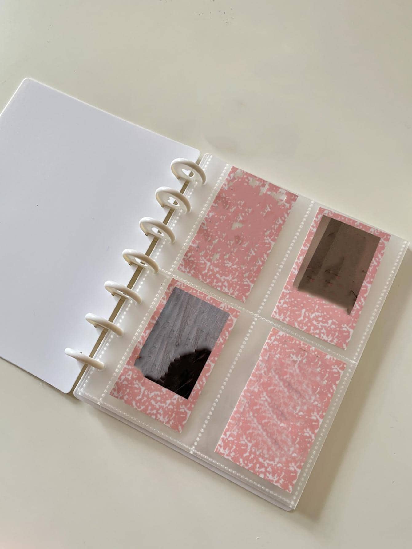 1入組A6金屬亮絲相簿 - 白色 - 查看 1