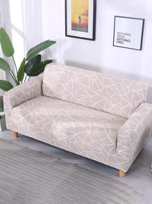1入組幾何圖案沙發套，現代滌綸彈力沙發套家用