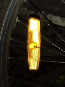 2 piezas Reflectores amarillos para radios de bicicleta para bicicleta de montaña y bicicleta de carretera, decoración y advertencia - Amarillo - Ver 6