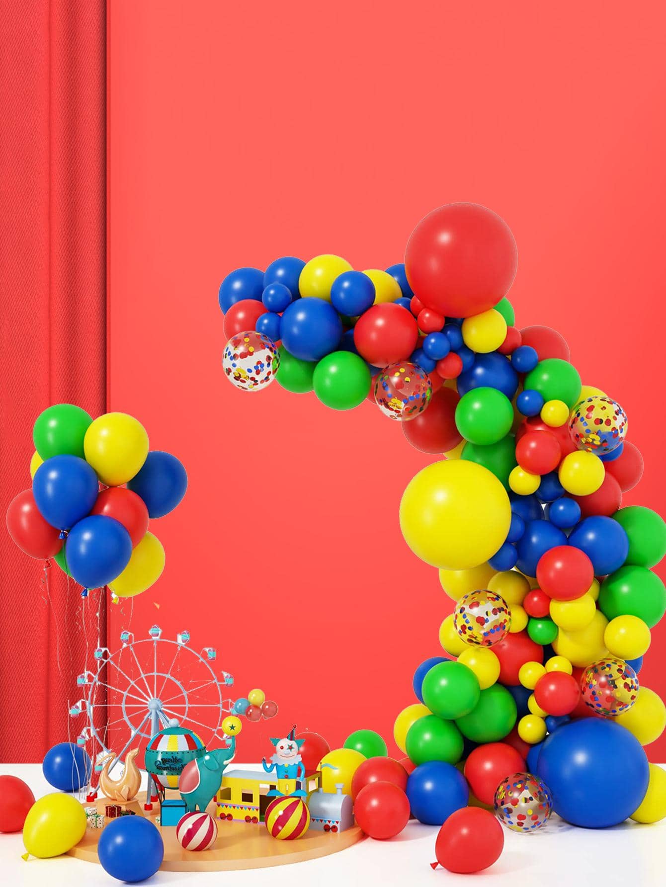 110pcs Mixed Color Balloon Garland, Latex Balloon Arch Kit For Party Decor - Multicolor - View 1