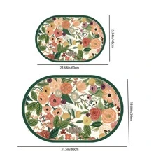 Alfombra de baño con estampado floral - Multicolor - Ver 5