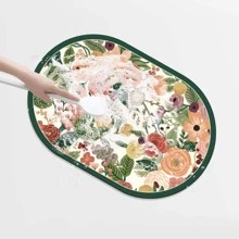 Alfombra de baño con estampado floral - Multicolor - Ver 3