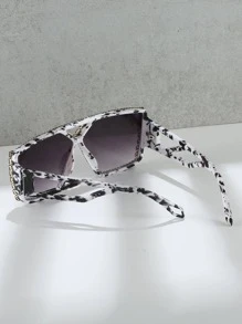 Rhinestone Decor Fashion Glasses - Dusty Purple - View 3