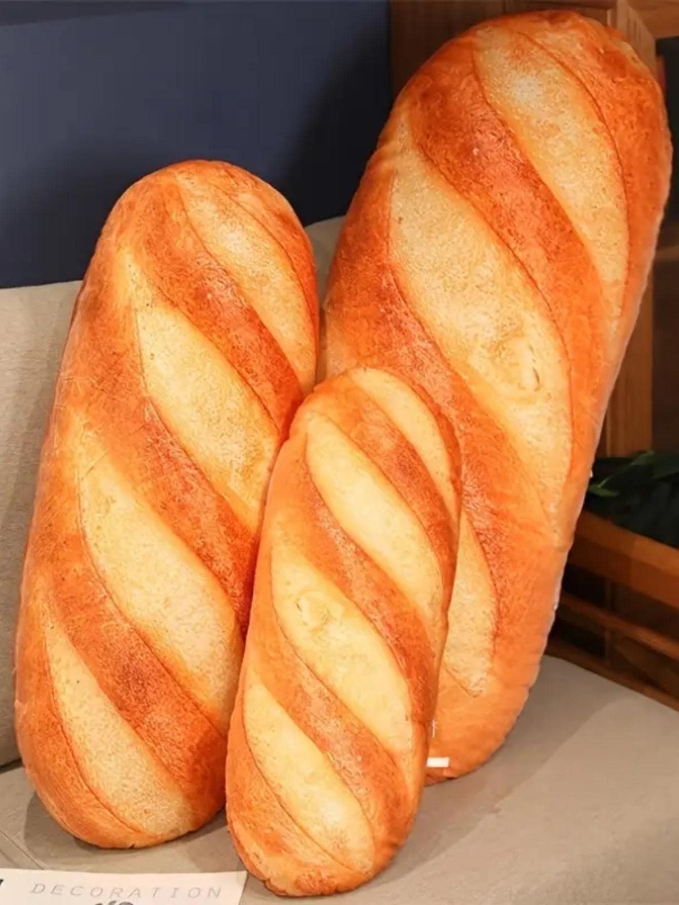 1pc Bread Shaped Decorative Pillow - Yellow - View 1