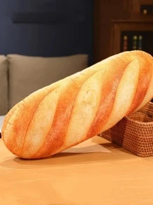 1pc Bread Shaped Decorative Pillow - Yellow - View 3