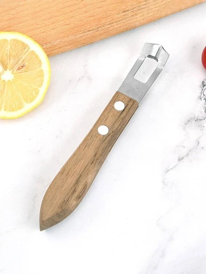 1个柠檬削皮器，木柄，超锋利旋转柠檬刨丝器，调酒师青柠削皮器，适用于鸡尾酒、厨房、蔬菜水果、烹饪工具、切割、食品、沙拉、装饰、收纳、派对、生日