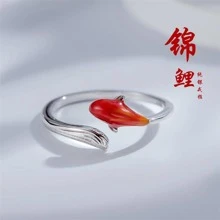 OMID Fashion Fish Design Sterling Silver Wrap Ring For Women For Gift - ring - View 7
