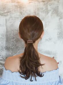 50入組女士素色休閒髮帶適用於日常生活