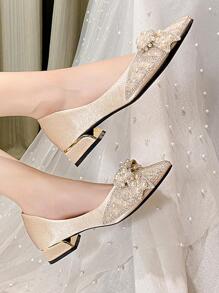 Giày cao gót đế bệt dự tiệc ngoài trời quyến rũ dành cho nữ - Rượu sâm banh - Xem 9