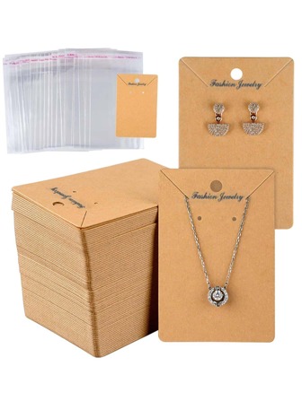 30入組/套休閒極簡風格首飾收納袋和10入組/套首飾類顯示卡適合女士適用於首飾包裝