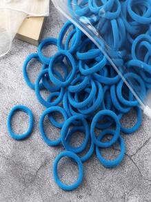 50 chiếc Cà vạt buộc tóc thường ngày cho nữ, dùng cho cuộc sống hàng ngày - Màu xanh lam - Xem 1