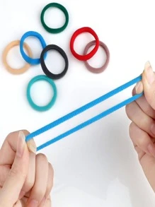 50 chiếc Cà vạt buộc tóc thường ngày cho nữ, dùng cho cuộc sống hàng ngày - Màu xanh lam - Xem 5