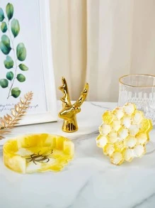 4 pièces Ensemble de moules en résine pour dessous de verre en nid d'abeille, moule en silicone pour dessous de verre en résine époxy avec boîte de rangement, moule de coulée de résine pour dessous de verre en nid d'abeille, moule en résine époxy pour artisanat DIY, dessous de verre, décoration d'intérieur - Blanc - Voir 7