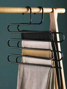 1 件多功能裤架，现代不锈钢多层衣架，适用于家庭装饰装饰节日装饰房间装饰家居装饰卧室装饰 - 黑色 - 查看 5