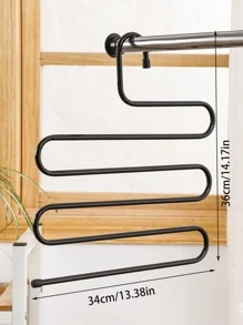 1 件多功能裤架，现代不锈钢多层衣架，适用于家庭装饰装饰节日装饰房间装饰家居装饰卧室装饰 - 黑色 - 查看 2