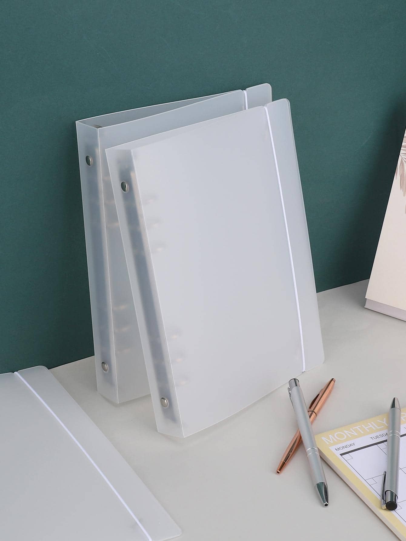1pc Clear Loose-leaf Book Shell - Clear - View 1