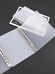1pc Clear Loose-leaf Book Shell - Clear - View 5
