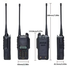 Baofeng 1pc IP67 Waterproof ABS Portable Camping Walkie Talkie - Black - View 2
