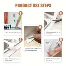 1卷填縫浴室淋浴水槽沐浴密封條白色PVC自粘防水 - 白色 - 查看 3