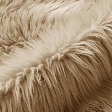 1pc Solid Plush Chair Pad - Khaki - View 4