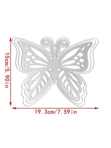 1 khuôn cắt hình con bướm - Bạc - Xem 10