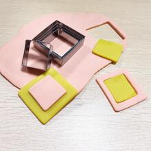 5入組方形餅乾模具 - 銀色 - 查看 5