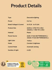 1/3 pezzi Luce notturna sensore di movimento armadio con 6/10 LED, alimentata a batteria per mobile cucina