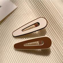 2 bucăți agrafe de păr minimaliste de aligator - Multicolor - Vizualizare 2