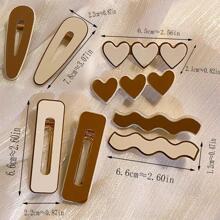 2 bucăți agrafe de păr minimaliste de aligator - Multicolor - Vizualizare 6