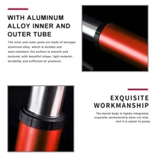 X-tiger 自行車打氣筒、升級版迷你便攜式自行車打氣筒、帶壓力表的腳踏自行車打氣筒、輪胎充氣裝置 - 黑色 - 查看 5