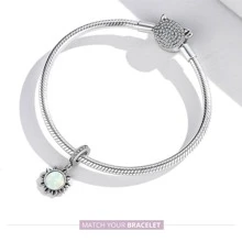 WOSTU 1pc 925 Sterling Silver Color Sun Charm Beads For DIY Jewelry Gift Making - Silver - View 8