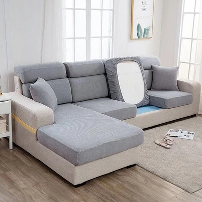 1pc Solid Color Sofa Seat Cover