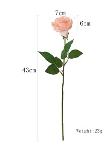 1入組擬真花浪漫仿真花棒適合婚禮派對和家庭裝飾 - 珊瑚粉 - 查看 5