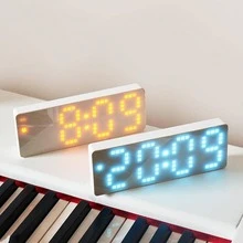 Led Digital Alarm Clocks 3 Levels Brightness Setting Time/temperature/date Display Table Clock - 藍色 - 查看 2