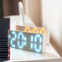 Led Digital Alarm Clocks 3 Levels Brightness Setting Time/temperature/date Display Table Clock - 藍色 - 查看 4