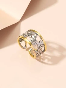 1 Vòng hợp kim kẽm thời trang Trang trí hoa Vòng tay cho phụ nữ để trang trí hàng ngày - Vàng - Xem 1