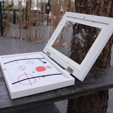 A4 Children Wooden Picture Frame Rectangle Art Frame Home Decor For Kids Drawing Art Projects (25 X 34cm) - White - View 4