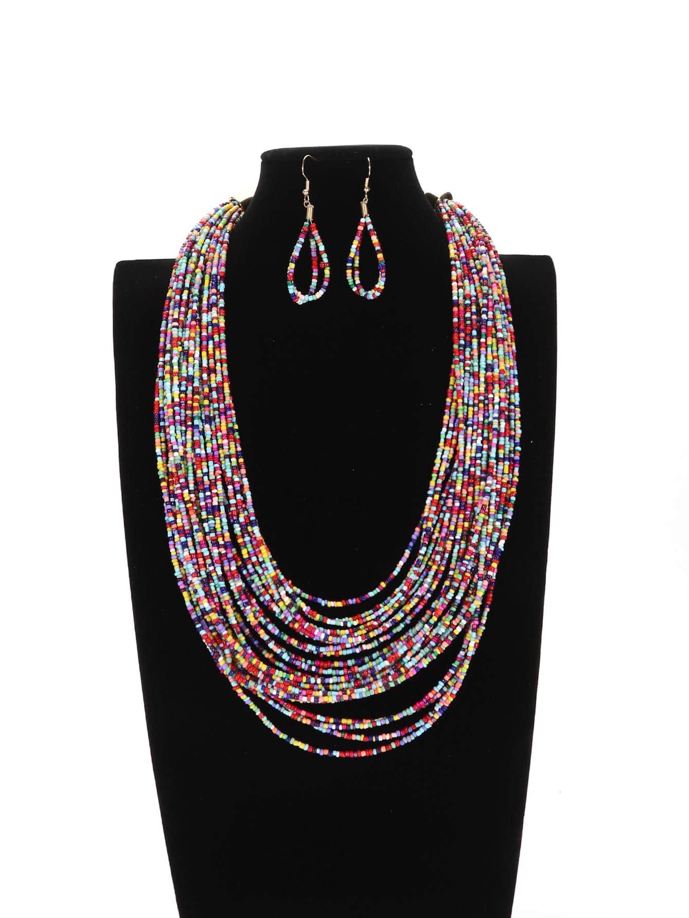 3入組/套時尚串珠首飾套裝適合女士日常裝飾 - 彩色 - 查看 1