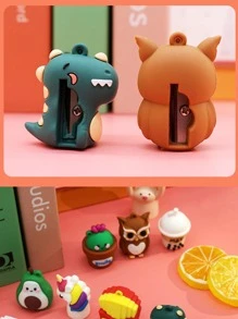 1pc Owl Shaped Pencil Sharpener - Multicolor - View 4