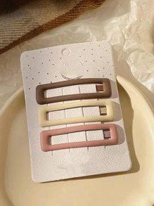 3 cái kẹp hình chữ nhật thời trang cho phụ nữ để trang trí tóc - Nhiều màu - Xem 1