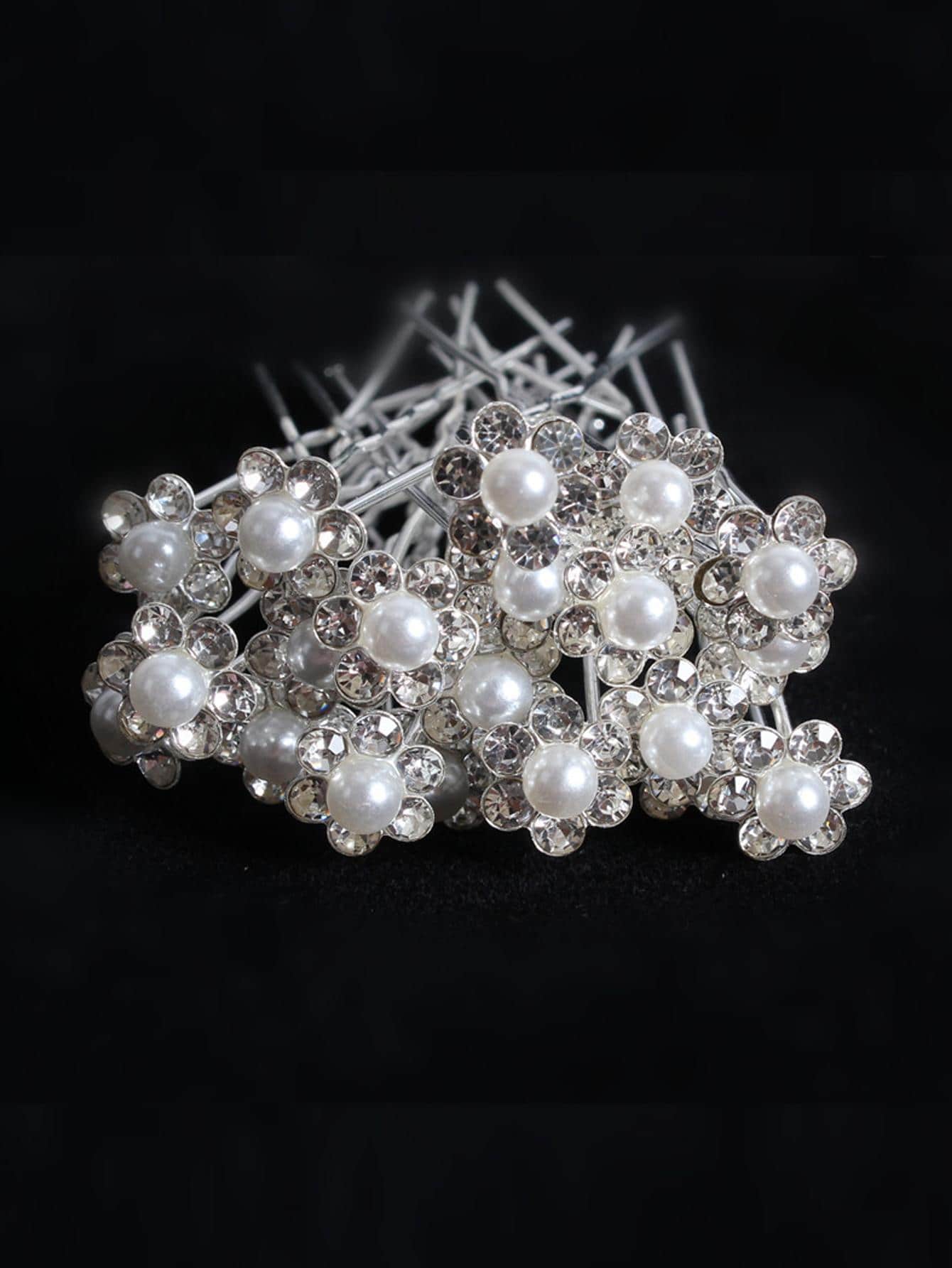 20 cái NỮ Ngọc trai Giả & Đồ trang trí Rhinestone Thiết kế hoa Tinh tế Kẹp tóc Đối với Tóc Đồ trang trí Thanh lịch - Nhiều màu - Xem 1