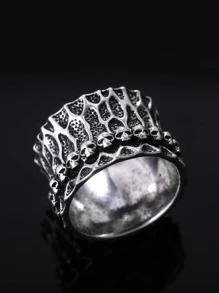 1 Chiếc Nhẫn Trang Trí Hình Đầu Lâu Ngộ Nghĩnh Dành Cho Nam Để Làm Quà Tặng Cho Vẻ Ngoài Phong Cách Cho Bữa Tiệc - Bạc - Xem 8