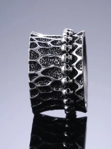 1 Chiếc Nhẫn Trang Trí Hình Đầu Lâu Ngộ Nghĩnh Dành Cho Nam Để Làm Quà Tặng Cho Vẻ Ngoài Phong Cách Cho Bữa Tiệc - Bạc - Xem 7