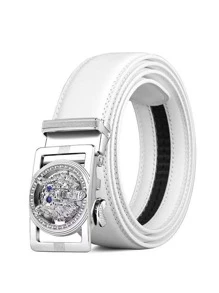 حزام تلقائي الإغلاق بزخرفة الذئب للرجال، مناسب للحفلات الصيفية والمدرسة والخريف والهالوين والخريف-الشتاء، مناسب للمراهقين والشباب والرجال، للاستخدام اليومي والخارجي والرياضي والعطلات والهدايا التخرج والأعياد