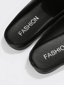 Women Minimalist Square Toe Mules, Elegant Flats