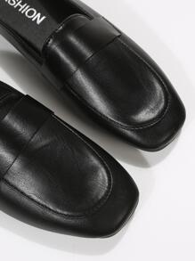Women Minimalist Square Toe Mules, Elegant Flats