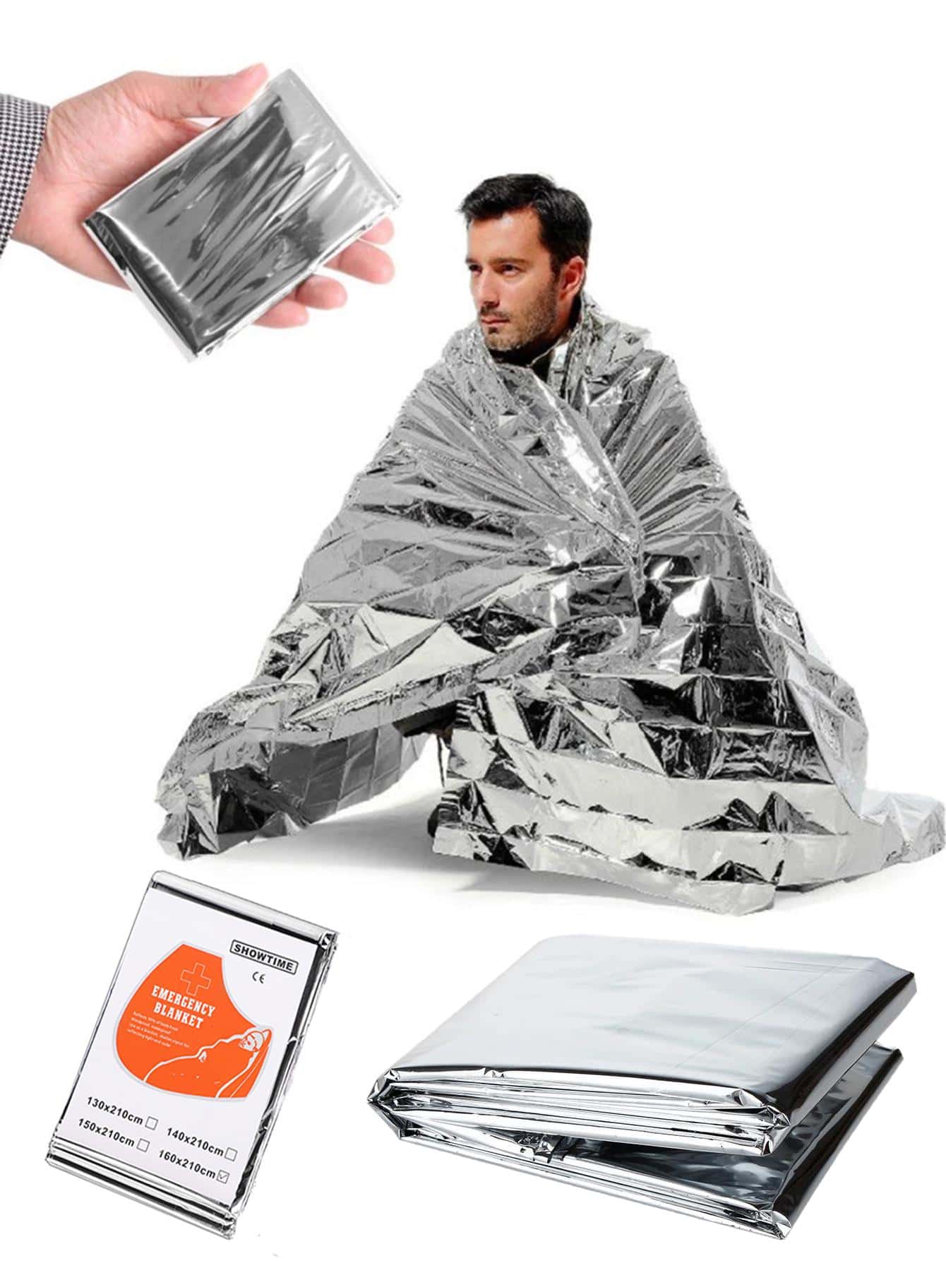 1 Chống Gió Chống Thấm Nước Nóng Lên Dạng Nhẹ Phù Hợp Với Chăn Cắm Trại Ngoài Trời - Bạc - Xem 1