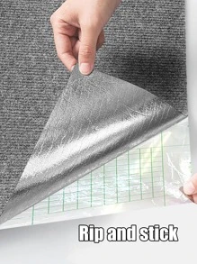 4 Cái/bộ Miếng Dán Tầng PVC, Tối Giản Màu Xám Đậm Bóc Dính Lát Sàn Cho Gia Đình - Màu xám đen - Xem 4