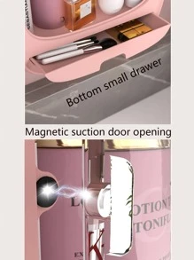 1入組透明掛壁式收納盒 - 粉色 - 查看 8